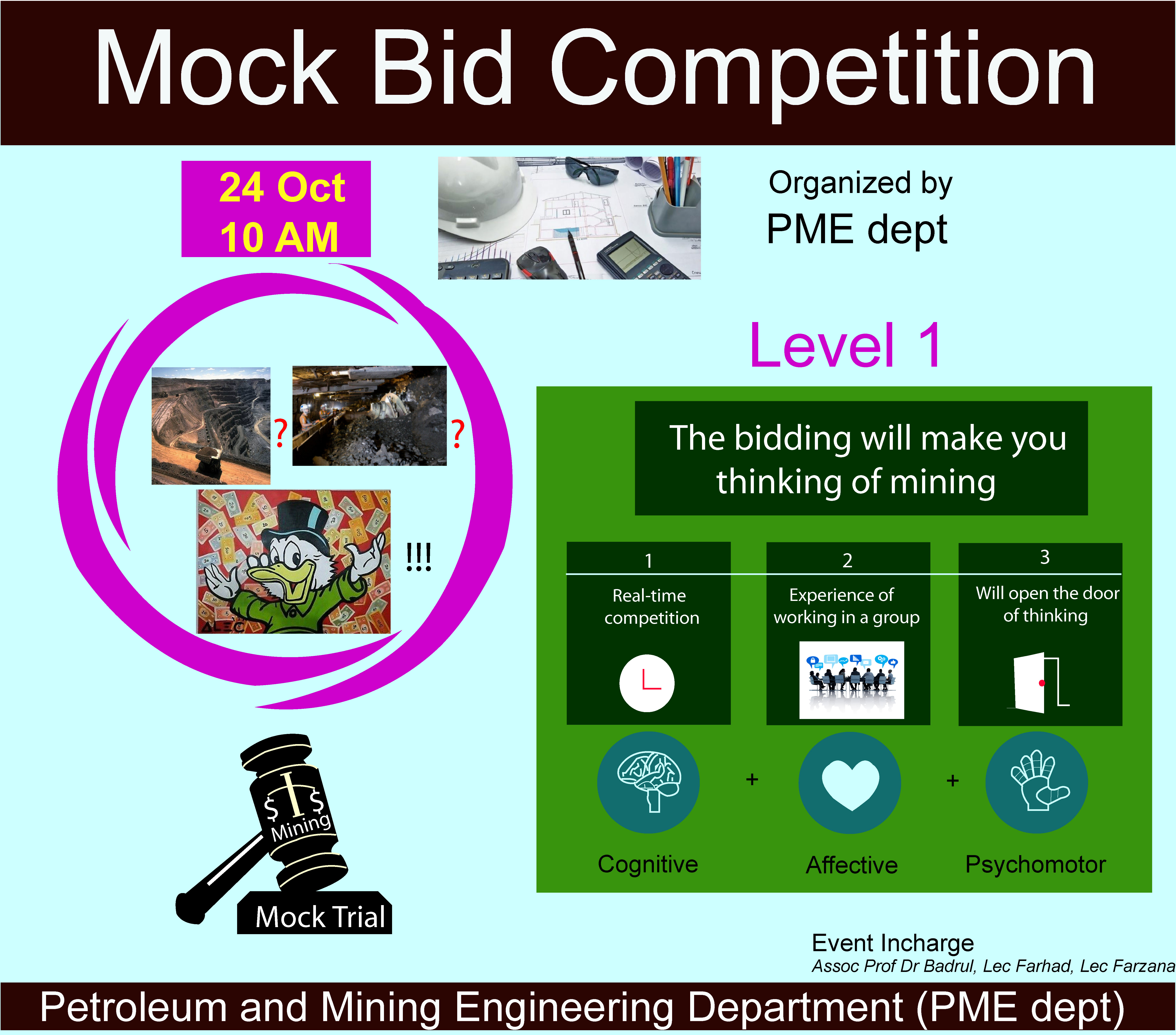 "Mock Bid Competition" organized by Department of Petroleum and Mining Engineering